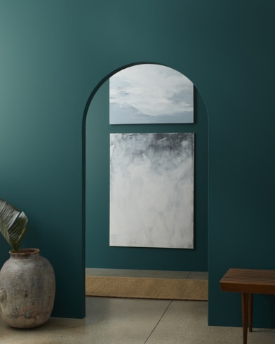 Painted wall with Mallard Green 2053-10