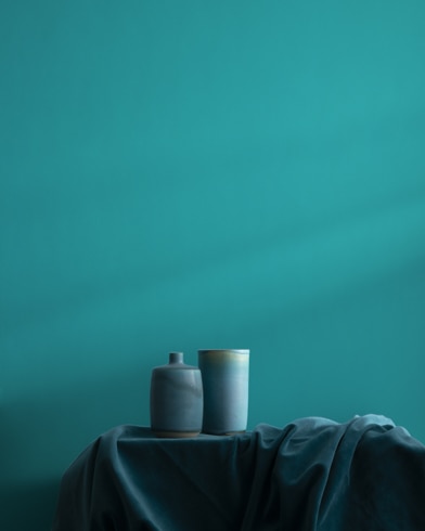 Painted wall with San Jose Blue 741