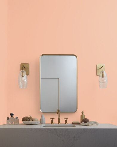 Painted wall with Del Ray Peach 67